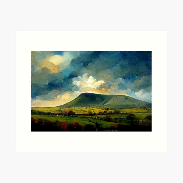 Item preview, Pendle hill watercolour designed and sold by northernpainter.
