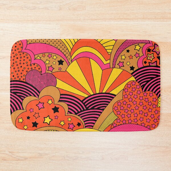 Item preview, Groovy Clouds, Psychadelic, Sunset, Clouds, Pink and Orange, Stars and Clouds, Halloween designed and sold by Clancy Rodgers.