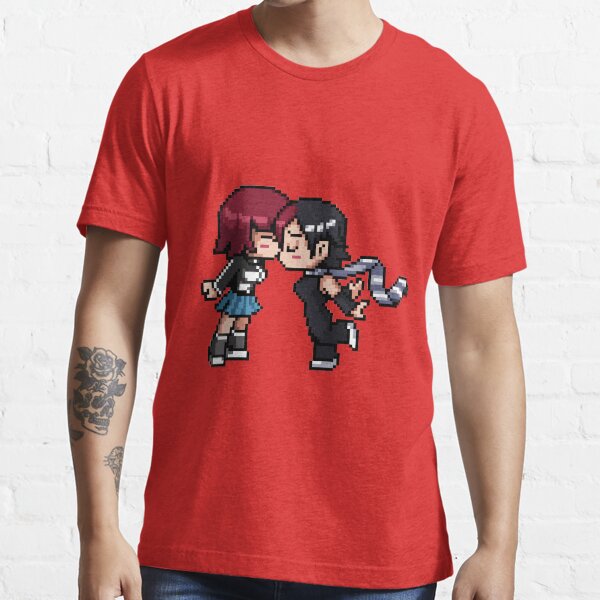 "Kim Pine & Knives Chau kissing 8bit art (w/o heart)" Tshirt for Sale