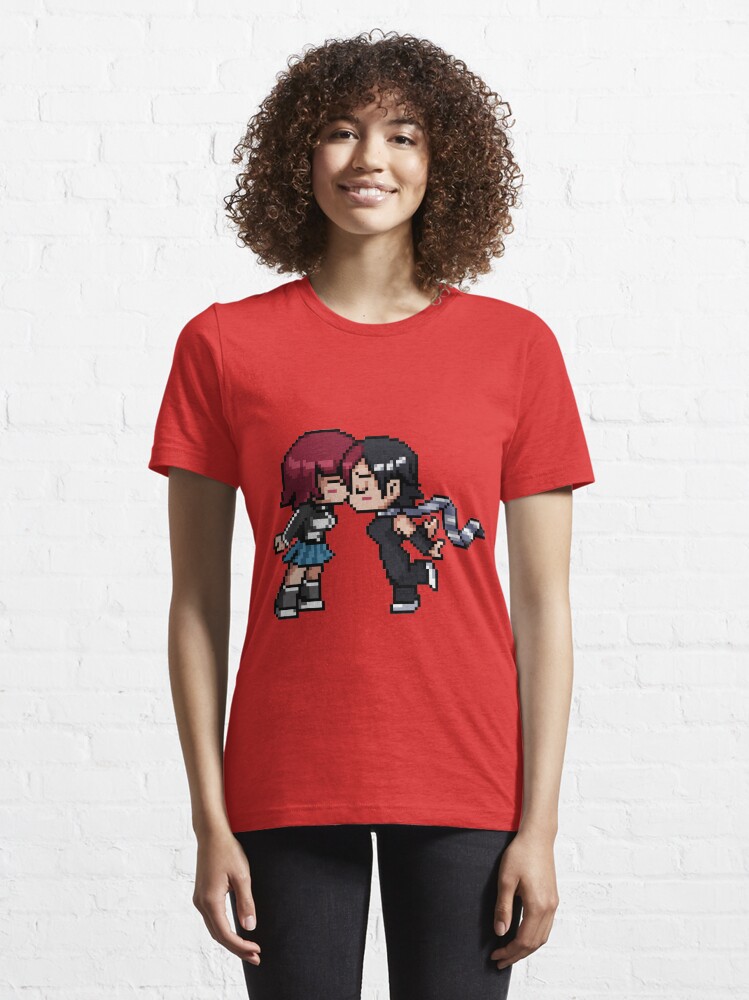 "Kim Pine & Knives Chau kissing 8bit art (w/o heart)" Tshirt for Sale