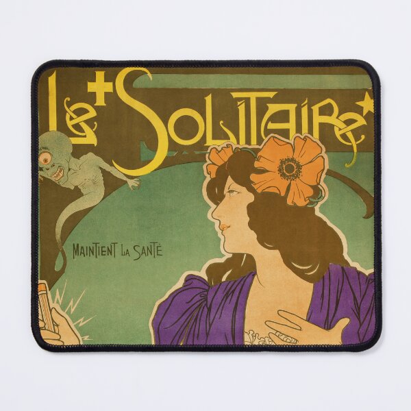 Item preview, LE SOLITAIRE Female Vibrator Device French Art Nouveau Poster 1900 by Armand Segaud designed and sold by retroposters.