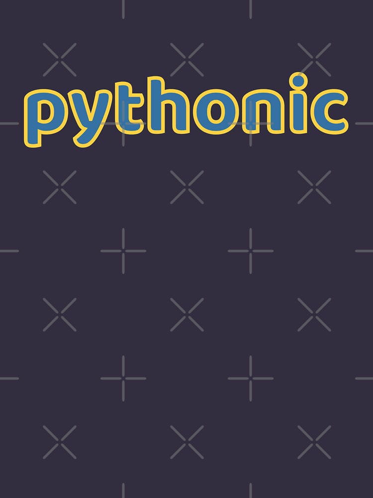 Pythonic - Python Programmer Blue/Yellow Text Design by geeksta