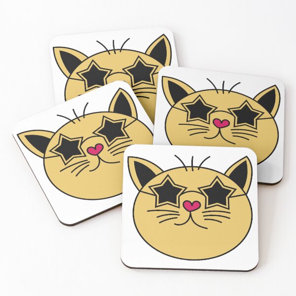 Item preview, Funny cat face with funky glasses designed and sold by bolkibox.