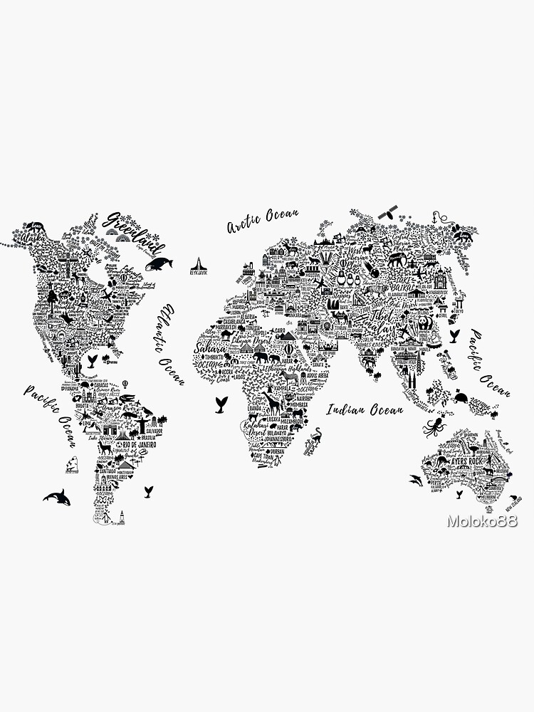 Typography World Map. by Moloko88
