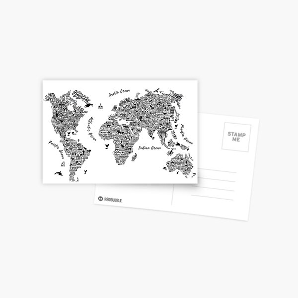 Artikel-Vorschau von Typography World Map., designt und verkauft von Moloko88.