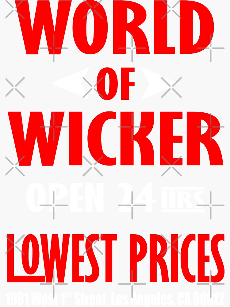 "24 Hours World of Wicker" Sticker for Sale by Wsgreen Redbubble