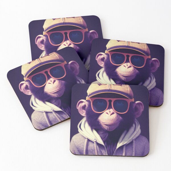 Item preview, Cool monkey with sunglasses designed and sold by Promptjourney.