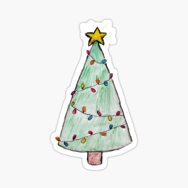 Christmas Tree Sticker For Sale By Jepner Redbubble