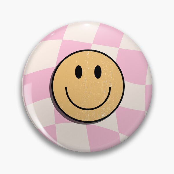 Item preview, Happy Face Plaid Groovy Pink Smiley Face Retro designed and sold by Caylen03.
