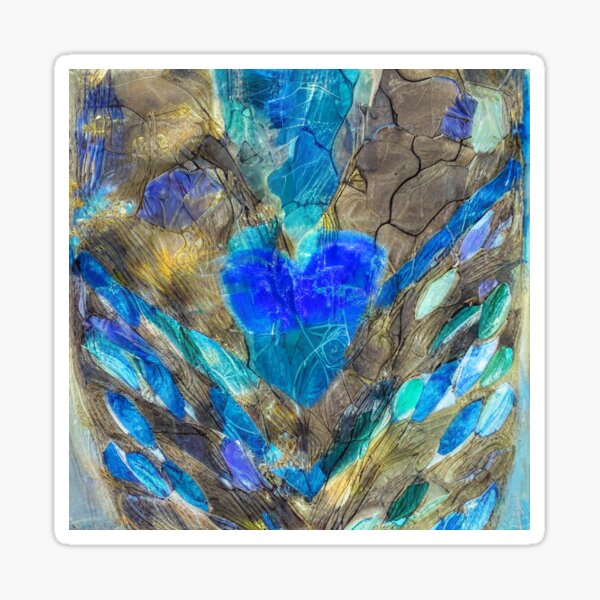 Heart at Peace - colorful hearts Sticker