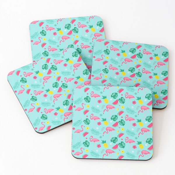 Item preview, Flamingoes with leaves fruits and flowers | for flamingo lovers| pattern design lovers| gift for all designed and sold by Arteartz.