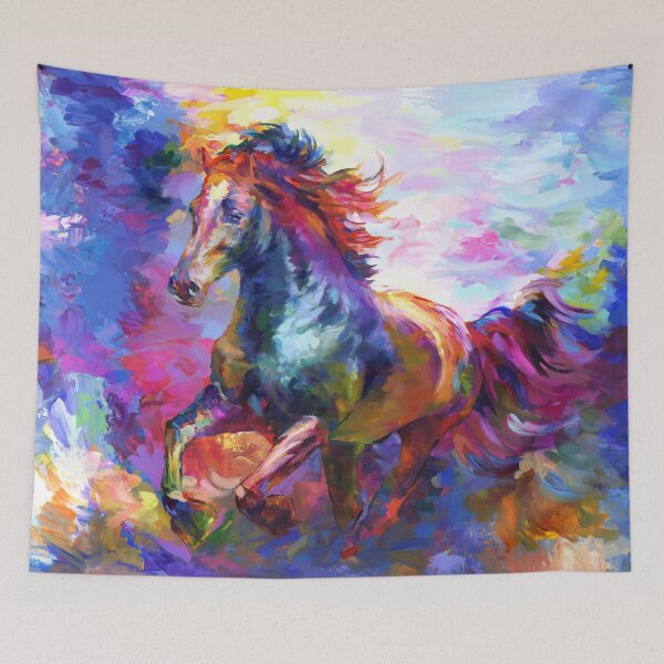 Item preview, Colorful Abstract Horse designed and sold by LeonDevenice.