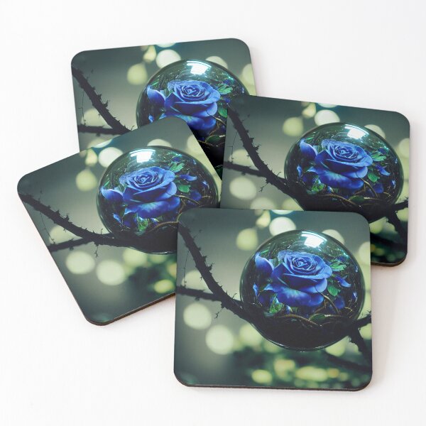 Item preview, Blue Rose in a Crystal Ball designed and sold by TheFoxyWolfShop.