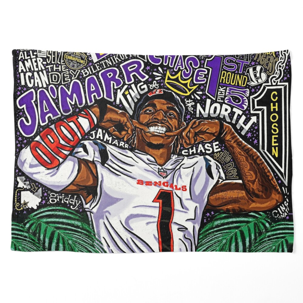 Ja'Marr Chase poster watercolor, Cincinnati Bengals Super Bowl, Ja'Mar –  Capital Canvas Prints