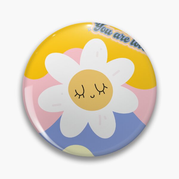 Artikelvorschau, Sie werden geliebt Groovy Gänseblümchen-Blumen-Pastell-Glück-Zitat entworfen und verkauft von Caylen03.