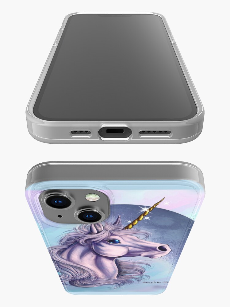 Alternate view of Lunar Unicorn Throw Pillow iPhone Case