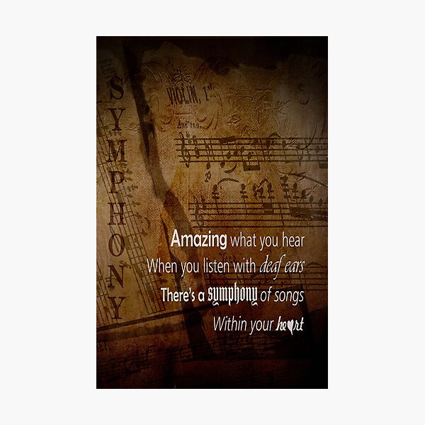 Listen - "Symphony of the Heart" Photographic Print