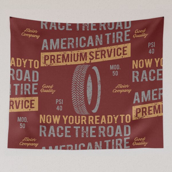 Item preview, American Tire Retro Ad designed and sold by Urimagery.