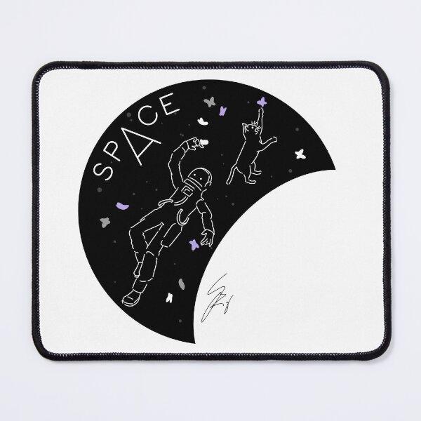 Item preview, spAce cartoon astronaut and cat print designed and sold by szel-salad.