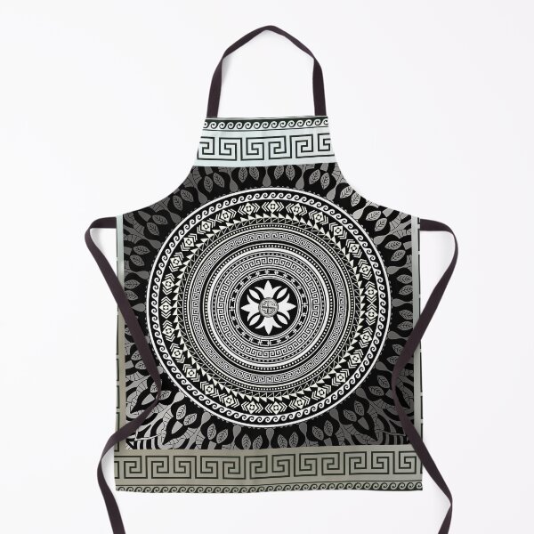 Item preview, Ornate Baroque Silver Black White Greek Keys Border designed and sold by Yiorgos Designs.