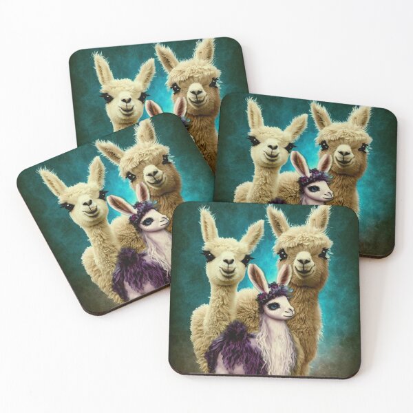Item preview, Llamas in friendship and peace in proud style designed and sold by Pepita Selles.