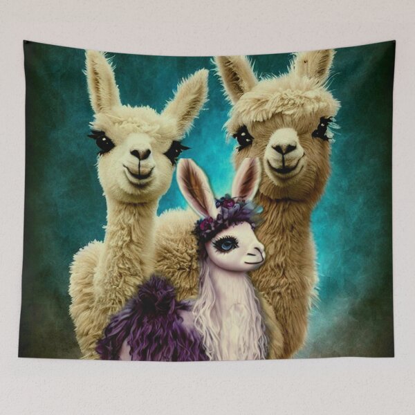 Item preview, Llamas in friendship and peace in proud style designed and sold by Pepita Selles.