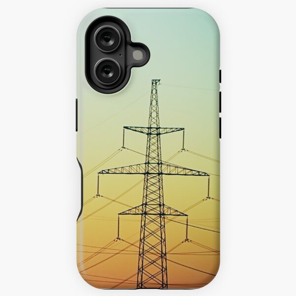 Item preview, Aesthetic Power Lines Under Gradient Sky designed and sold by PotluckPrints.