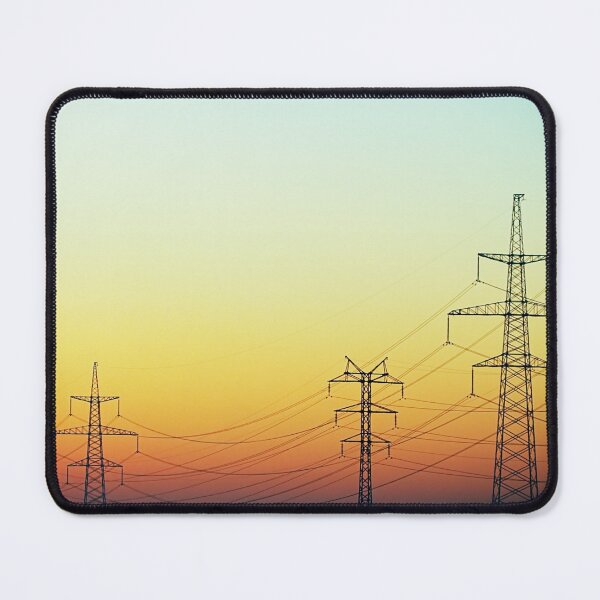 Item preview, Aesthetic Power Lines Under Gradient Sky designed and sold by PotluckPrints.