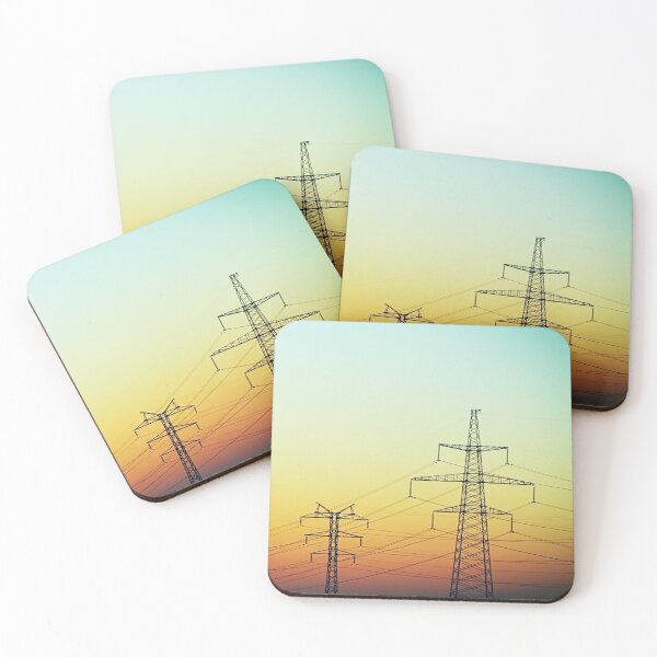 Item preview, Aesthetic Power Lines Under Gradient Sky designed and sold by PotluckPrints.