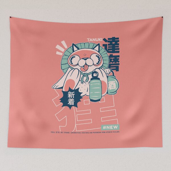 Item preview, Tanuki Japanese Yokai - Raccoon Dog designed and sold by bennetthuskers.