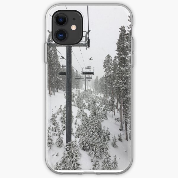 snowy Breckenridge ski lift iPhone Soft Case