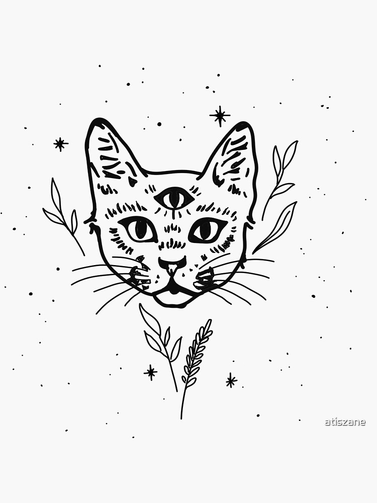 "aesthetic cat" Sticker for Sale by atiszane Redbubble