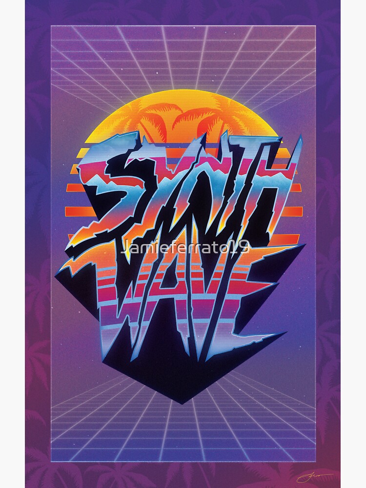 Synthwave 2 0 1980s Outrun Style Poster Sticker For Sale By