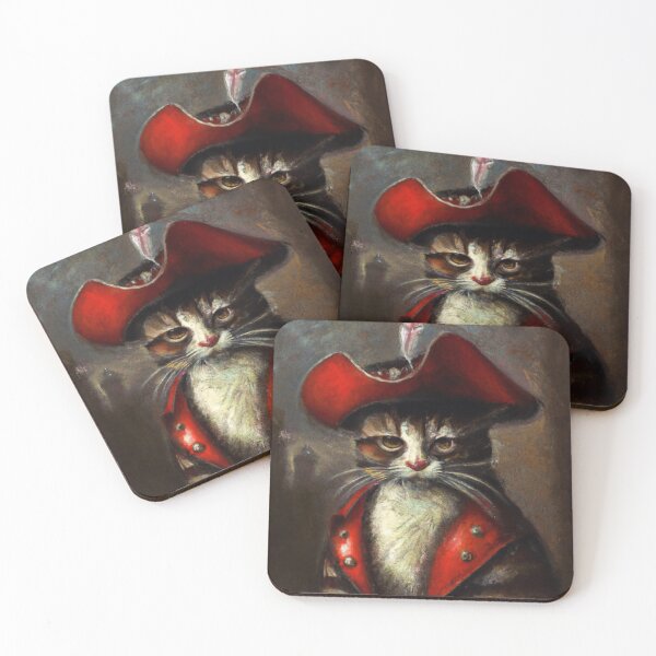 Item preview, Jackie the Cat, wearing a feathered hat (Romanticism) designed and sold by thecatandkettle.