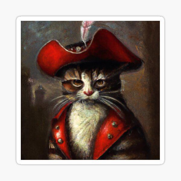 Artikel-Vorschau von Jackie the Cat mit Federhut (Romantik), designt und verkauft von thecatandkettle.
