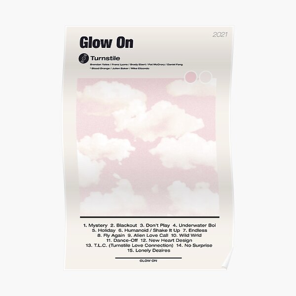 GLOW ON ✅ Turnstile tracklist & poster Poster