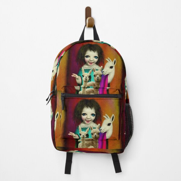 Item preview, rainbow girl with her best friends her Llama and alpacka designed and sold by Pepita Selles.