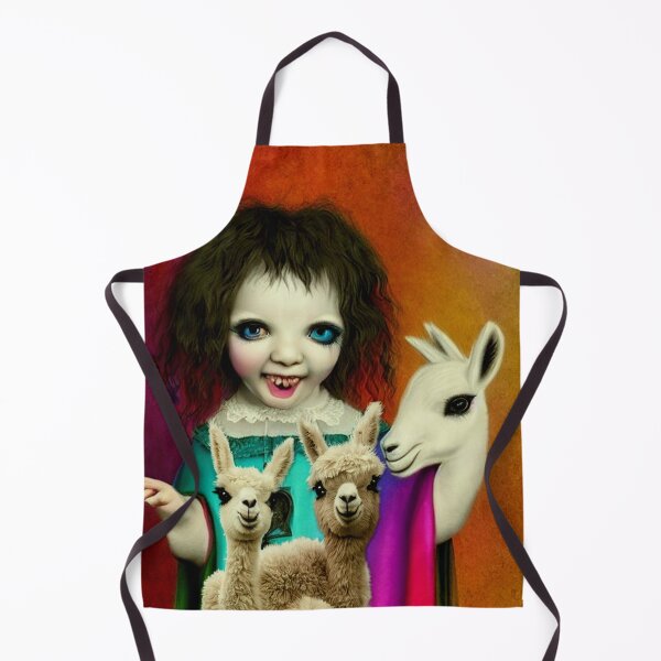 Item preview, rainbow girl with her best friends her Llama and alpacka designed and sold by Pepita Selles.
