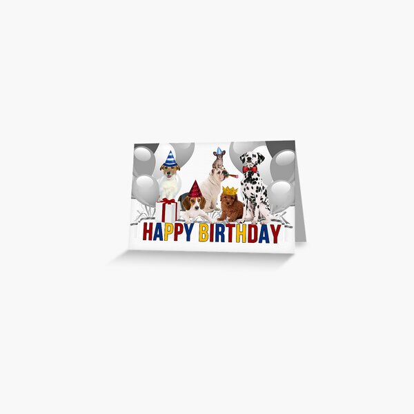 PAWty Dogs Birthday Card Greeting Card
