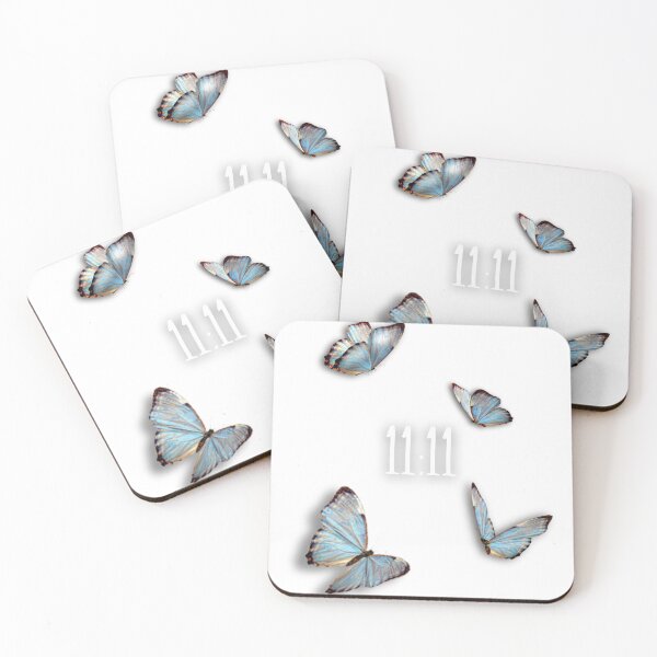 Item preview, 11:11 Butterflies White Background designed and sold by ThatZenLife.