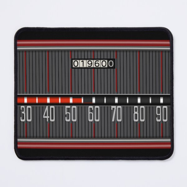 Item preview, 1960 American Classic Car Horizontal Speedometer - Red Frame with Black Background designed and sold by UKMatt2000.