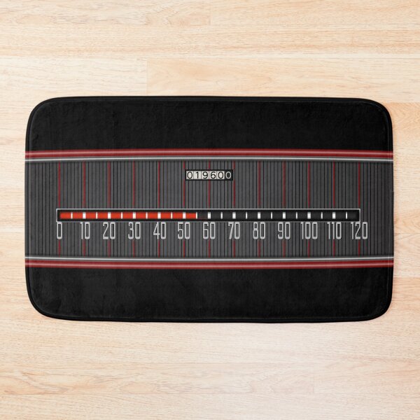 Item preview, 1960 American Classic Car Horizontal Speedometer - Red Frame with Black Background designed and sold by UKMatt2000.