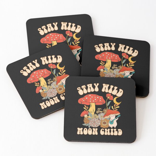 Item preview, Funny Stay Wild Moon Child Groovy Stay Wild Retro Mushroom designed and sold by GROOVY SOUL.