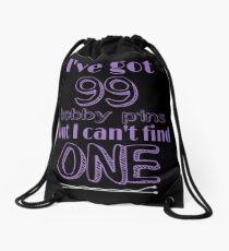 99 Bobby Pins- Black Drawstring Bag