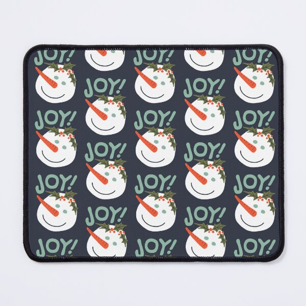 Item preview, Happy Snowman Christmas Holiday Holly Berry Leaf Red Green Aqua Dark Blue Joy Snow Leaves Berries  designed and sold by victoriabdesign.