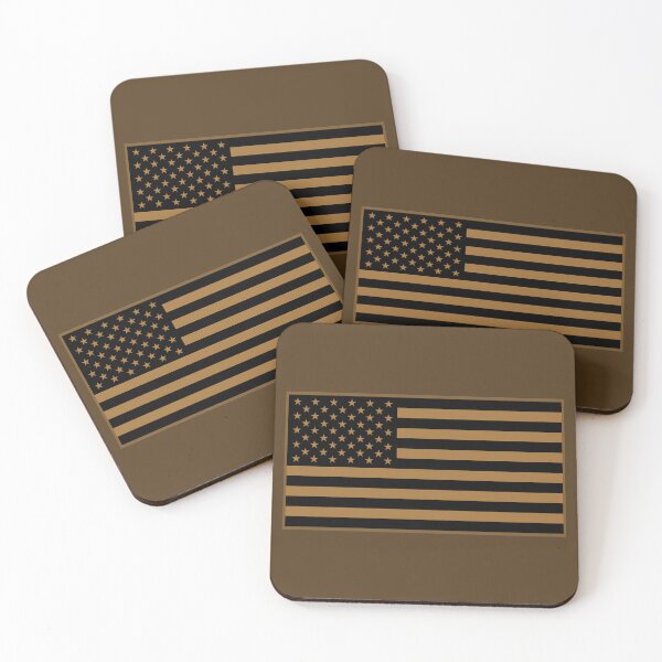 Item preview, USA Flag In Black And Desert Tan designed and sold by EverLife.