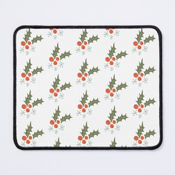 Item preview, Copy of Snow Holly Sprig Christmas Holiday Red Green Turquoise Winter Snowflake Holly Berry Leaves Leaf Berries designed and sold by victoriabdesign.