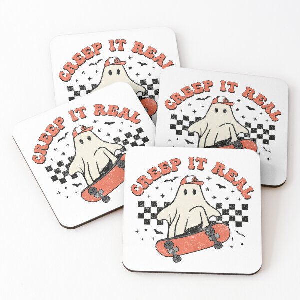 Item preview, Creep It Real Funny Retro Halloween Cute Ghost Sketchboarding designed and sold by GROOVY SOUL.