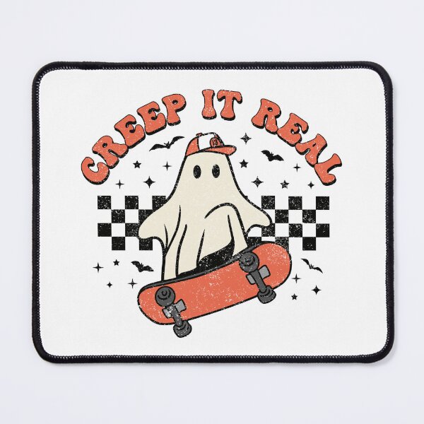 Item preview, Creep It Real Funny Retro Halloween Cute Ghost Sketchboarding designed and sold by GROOVY SOUL.