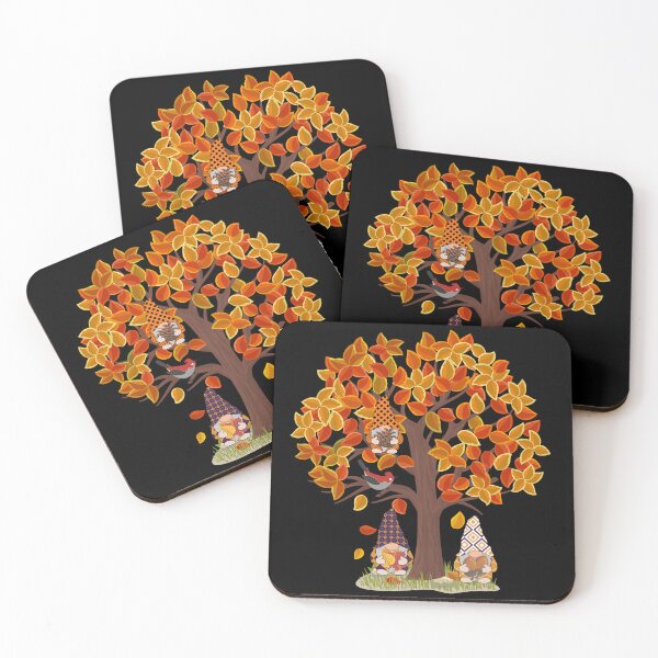 Item preview, Gnomes happy fall is coming, Red orange autumn fall leaf designed and sold by CHday.